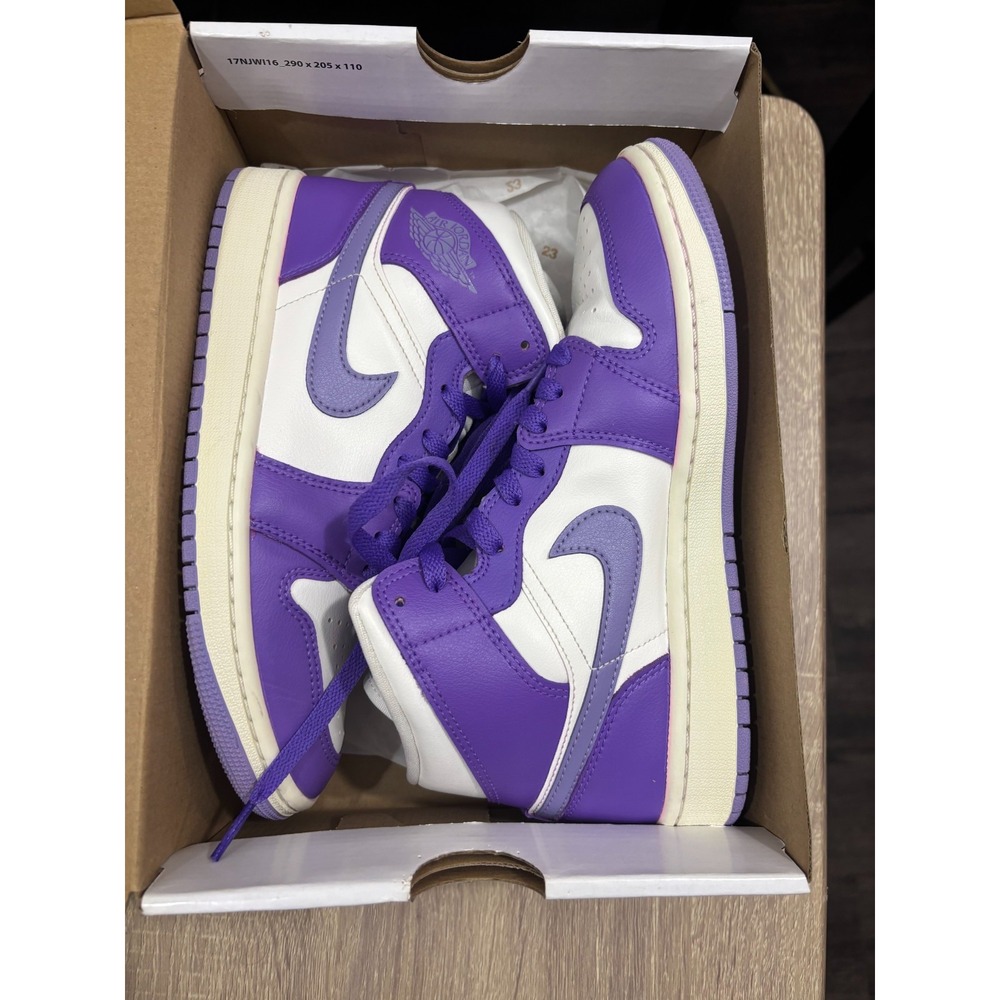 Nike Air Jordan 1 Mid Womens Size 7.5 Action Grape Sky Purple BQ6472-504